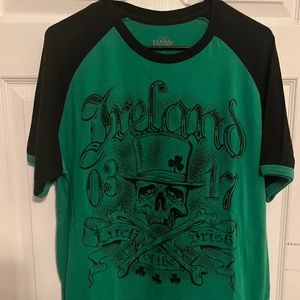 Lucky shamrock Ireland skull  Shirt